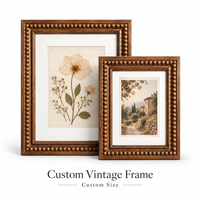 Cadre photo personnalisé, cadre photo vintage sculpté pour mur et table, décoration classique pour la maison, cadres photo sur mesure en gros