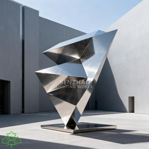 Escultura de Acero Inoxidable de Arte Abstracto Moderno para Decoración de Parques al Aire Libre Senzhao, Escultura Metálica - Product Image 2