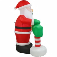 Logo gonflable de Noël, moule à air, boîte aux lettres, ornement Père Noël, décoration de fête en plein air, cour, décoration pour les fêtes
