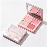 Boîte cosmétique personnalisée avec estampage à froid UV et gaufrage, palette de fards à paupières, étui à maquillage, boîte d'emballage pour maquillage des yeux