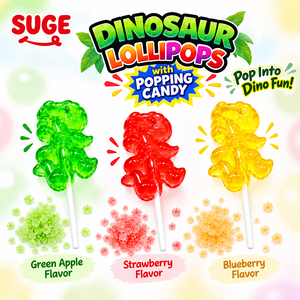 Bonbons en gros pour fêtes d'enfants, sucettes en forme de dinosaure, bonbons pétillants, bonbons durs aux saveurs fruitées, collations sucrées amusantes pour la vente en gros de bonbons - Product Image 6