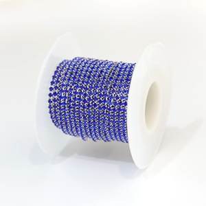 OLeeya 10 yardas SS6-SS18 Adorno de cristales de strass con purpurina densa, cadena de copas de diamantes de imitación para coser en prendas y proyectos DIY - Product Image 4