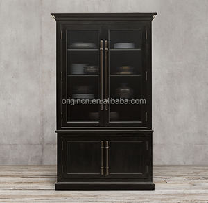 Meubles de salon intérieurs de luxe, poignées de bar en laiton, armoires en bois massif en chêne - Product Image 6