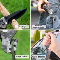 Vente chaude en gros de Chine, couteau de poche EDC OEM en acier inoxydable 3Cr13 à pointe tombante, manche en aluminium, pliable, imprimé en 3D, pour la chasse et le camping