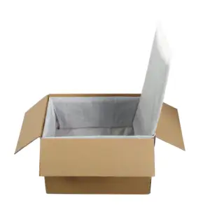 Liefer paket Thermo box isolierter Karton Versand folie für den Transport von Meeres früchten mit thermischen Tiefkühlkost