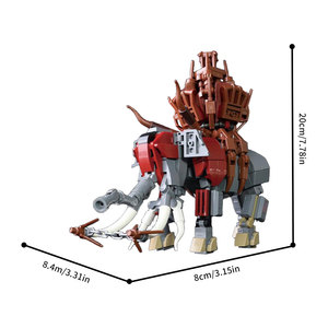 Funbuild MOC-265147 Modèle de Bête Fantastique Surdimensionnée, Ensemble de Blocs de Construction à Structure Multi-Articulée et Mobile, MOC Éléphant de Guerre Ancien - Product Image 5