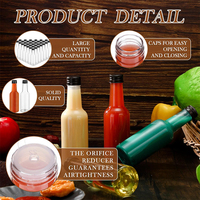 Bouteille en verre vide pour sauce piquante, chili, vinaigrette, sauce tomate, ketchup, avec bouchon à vis, 3oz, 5oz, 8oz, 150ml, 250ml