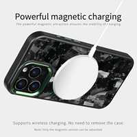 Étui de téléphone en fibre de carbone forgé à motifs larges pour iPhone 16 15 14 13 Pro Max, coque de protection antichoc pour 14 Plus