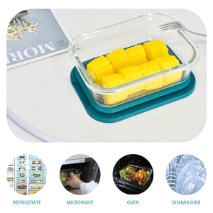 Nouveau design Boîte à lunch <span class=keywords><strong>en</strong></span> <span class=keywords><strong>verre</strong></span> sans BPA avec couvercle <span class=keywords><strong>en</strong></span> <span class=keywords><strong>verre</strong></span> Four à micro-ondes Congélateur et lave-vaisselle - Product Image 3