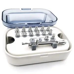 Kit universal de próteses, kit dentário, chave de torque de instrumento com chaves e chave de fenda, equipamento de broca dentária
