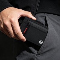 Portefeuille fin avec fonction de blocage RFID, porte-cartes de crédit, organisateur de poche pour hommes et femmes, mini porte-monnaie avec fermeture éclair