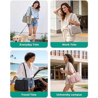 Sac fourre-tout de voyage décontracté et moderne en nylon matelassé OEM avec compartiment pour ordinateur portable et sangle réglable pour enseignants, infirmières et femmes actives