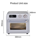 Four à convection à air chaud domestique OEM personnalisé, four grille-pain à air chaud, facile à nettoyer, compatible lave-vaisselle, matériaux de qualité alimentaire conformes FDA