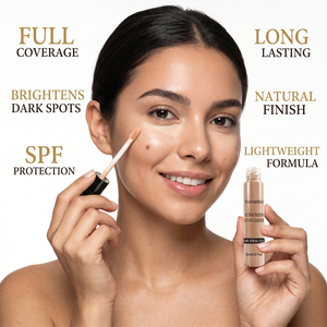 <span class=keywords><strong>Base</strong></span> de Maquillage Quotidienne Hydratante et <span class=keywords><strong>Lissante</strong></span> pour le <span class=keywords><strong>Visage</strong></span>, Couvrance Totale Longue Durée, Légère et Douce, Protection Solaire et Correcteur, Marque Privée - Product Image 4