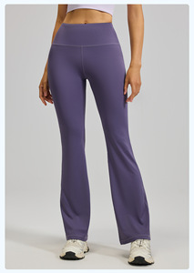 ハイウエストヒップリフティングフレアヨガレギンスヌードプラスサイズ通気性スポーツパンツ女性用 - Product Image 4