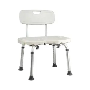 免工具组装淋浴椅/老年人舒适浴椅/带可拆卸背部的铝制浴椅