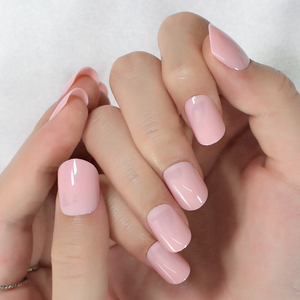 Sólido Stick en las <span class=keywords><strong>uñas</strong></span> de longitud corta Squoval Pink Press en las <span class=keywords><strong>uñas</strong></span> brillantes al por mayor - Product Image 2