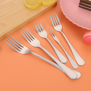 Fourchettes à dessert en acier inoxydable DFSF01, argentées et dorées, petites fourchettes pour dégustation de fruits, pour la maison, les restaurants, les hôtels - Product Image 5