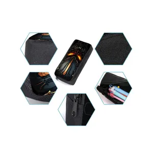 Sacs à dos en polyester imperméable à l'eau avec impression de robots mécaniques, ensemble de trois pièces pour garçons et filles, sacs d'école à dessin animé 2D - Product Image 6