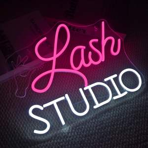 Luz LED regulable, letrero de neón, pestañas de estudio, decoración de pared de habitación, Spa, salón de maquillaje de belleza, peluquero, luces de neón personalizadas - Product Image 2