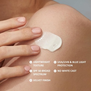 Crema Solare Vegana Senza Oli SPF50+ <span class=keywords><strong>per</strong></span> <span class=keywords><strong>Bambini</strong></span> con Pelle Sensibile, Infusa con Tè Verde e Olio di Emu, Crema Solare Colorata SPF 50 Etichetta Privata - Product Image 4