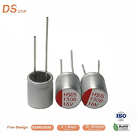 Condensador Sólido de 1500uF 16V, 10x12mm, Radial, Baja Impedancia, para Adaptador de Corriente, Filtro de Salida, Módulo de Placa de Circuito