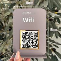 Letrero de Código QR Acrílico Minimalista Personalizado, Placa con Logotipo Personalizado, Soporte de Mesa, Graduación, Contraseña WiFi, Reseña de Google, Redes Sociales