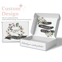 Boîte d'emballage personnalisée en carton ondulé rose pour robe de mariée, vêtements, emballage personnalisé