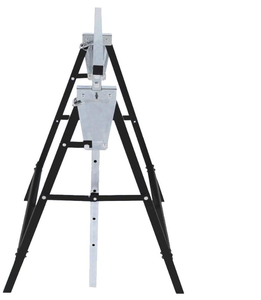 2 X chevalets métalliques réglables avec crochets de verrouillage Support d'essieu Capacité de <span class=keywords><strong>charge</strong></span> 200 kg Support d'établi télescopique pour échafaudage - Product Image 3