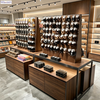 Vitrine décorative rétro en bois avec cadre arqué en L, éclairage LED, écologique, durable, avec portes vitrées et tiroirs de rangement pour bijoux