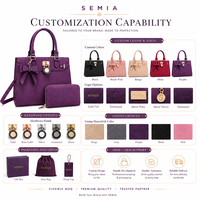 Ensemble de sacs à main en cuir pour femmes, sac fourre-tout à poignée supérieure, sac à bandoulière pour le travail, pochette assortie, grande capacité, 2 pièces