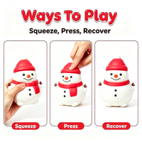 Grand Bonhomme de Neige Squishy en TPR, Jouet Anti-Stress Mignon pour Noël, Thanksgiving, Remise de Diplôme, Nouvel An Chinois et Nouvel An