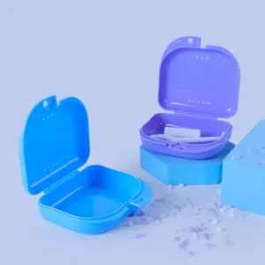 Denture Storage Case Dental Orthodontic Retainer Box Mouthguard Container Supplie Tray Dentistry Supplies