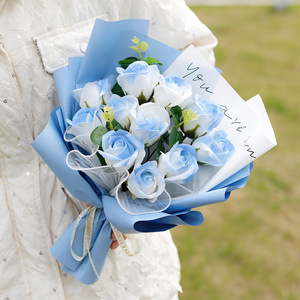 Gran oferta ramo romántico de jabón de <span class=keywords><strong>once</strong></span> rosas con luces LED regalo <span class=keywords><strong>del</strong></span> Día de San Valentín para parejas amantes aniversario de boda - Product Image 6