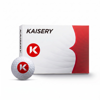 Vente flash - Balles de golf personnalisées avec logo imprimé - Vente en gros - Blanches - Boîte cadeau de 12 balles - Balles de golf promotionnelles pour tournoi
