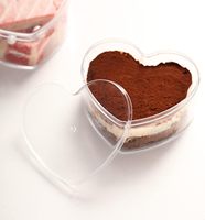 Vente en gros cube transparent en acrylique personnalisé en forme de cœur boîte à gâteau pour bijoux et bonbons avec couvercle