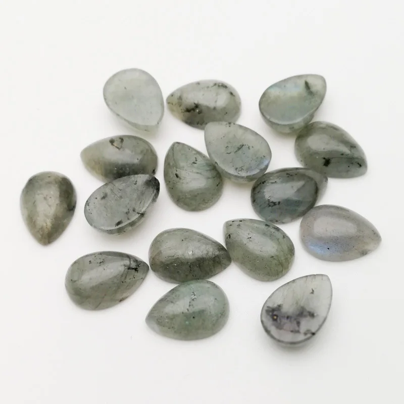 Драгоценные камни 10*14 мм каплевидный Лабрадорит Кабошоны для изготовления ювелирных изделий
