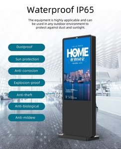 Không thấm nước cực nhà hàng phải đối mặt với kỹ thuật số biển quảng cáo Màn hình <span class=keywords><strong>Totem</strong></span> video LCD màn hình ngoài trời - Product Image 3