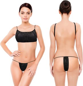 Ropa interior desechable rosa para mujer, conjunto de bragas desechables para spa de bronceado - Product Image 4