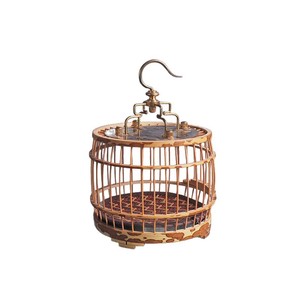 Meifei Bamboo Grasshopper Cage Round Drum Shape Handmade Insect Holder Traditional Craft Art Collectible - Product Image 4