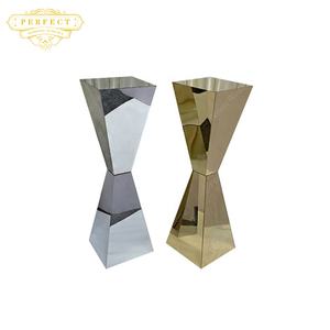 Centros de mesa dorados de Metal de nuevo diseño para decoración de mesa de boda polígono banquete fiesta candelabros centros de mesa - Product Image 4