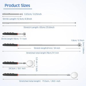 Kit de nettoyage d'égouts télescopique 4 pièces le plus vendu avec miroir PICUS654 – Conception extensible qui atteint les profondeurs des canalisations pour Thor - Product Image 3