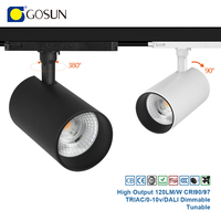 Rail lumineux LED intelligent à intensité variable 32W 3000-3300lm COB en aluminium moderne, température de couleur 2700-7000K, éclairage intérieur