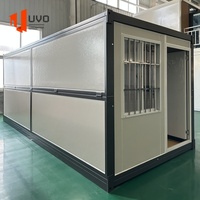 Mini chambre modulaire de luxe pliable préfabriqué prêt à l'emploi petite villa préfabriquée pour hôtel appartement et application scolaire