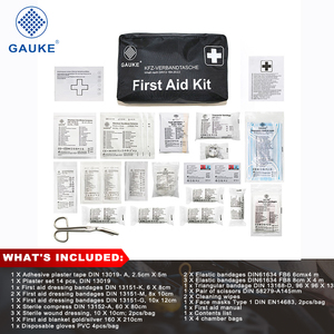 Gauke estándar de la UE botiquín de primeros auxilios bolsa de coche de emergencia médica con Velcro DIN 13164 compatible - Product Image 4