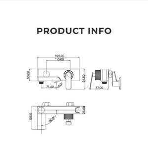 Grifo individual para ducha de baño de agua, grifo a prueba de goteo con función de ahorro de agua, diseño compacto - Product Image 4