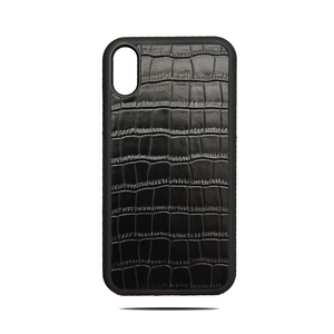 Di Cuoio reale Genuino Della Mucca di cuoio di Croco cellulare caso della copertura posteriore hot foil deboss personalizza il logo per il <span class=keywords><strong>iphone</strong></span> 12 pro max - Product Image 6