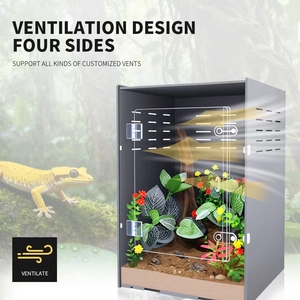 Terrario in PVC per Foresta Pluviale con Porta Magnetica, Gabbia per Allevamento Impilabile, <span class=keywords><strong>Habitat</strong></span> per Rettili, Vendita Diretta dalla Fabbrica - Product Image 4