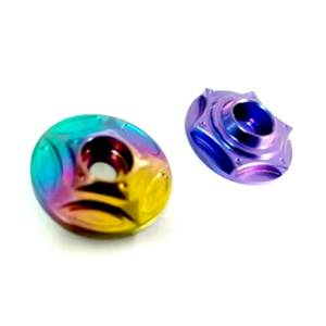 सीएनसी ग्रेड5 रंगीन मोटरसाइकिल संशोधन टाइटेनियम हैंडल बार एंड कैप कवर प्लग नट वेटेड बैलेंस्ड टर्मिनल - Product Image 6