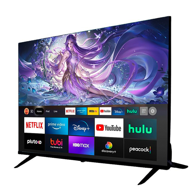 60-inch TV 24 32 43 50 55 65 70 75 85 100 110-Inch 4K UHD HDR Android 14 Smart TV with Wi-Fi USB Black Color for Hotel Use